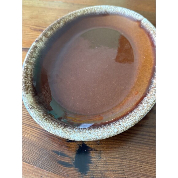 VTG Hull Pottery Oval 12" X 9.25” Platter Brown Drip Glaze Oven Proof - Picture 5 of 8